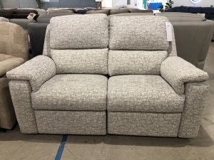 G Plan Harper Small Electric Recliner Sofa with Headrest and Lumbar in Cable Silver