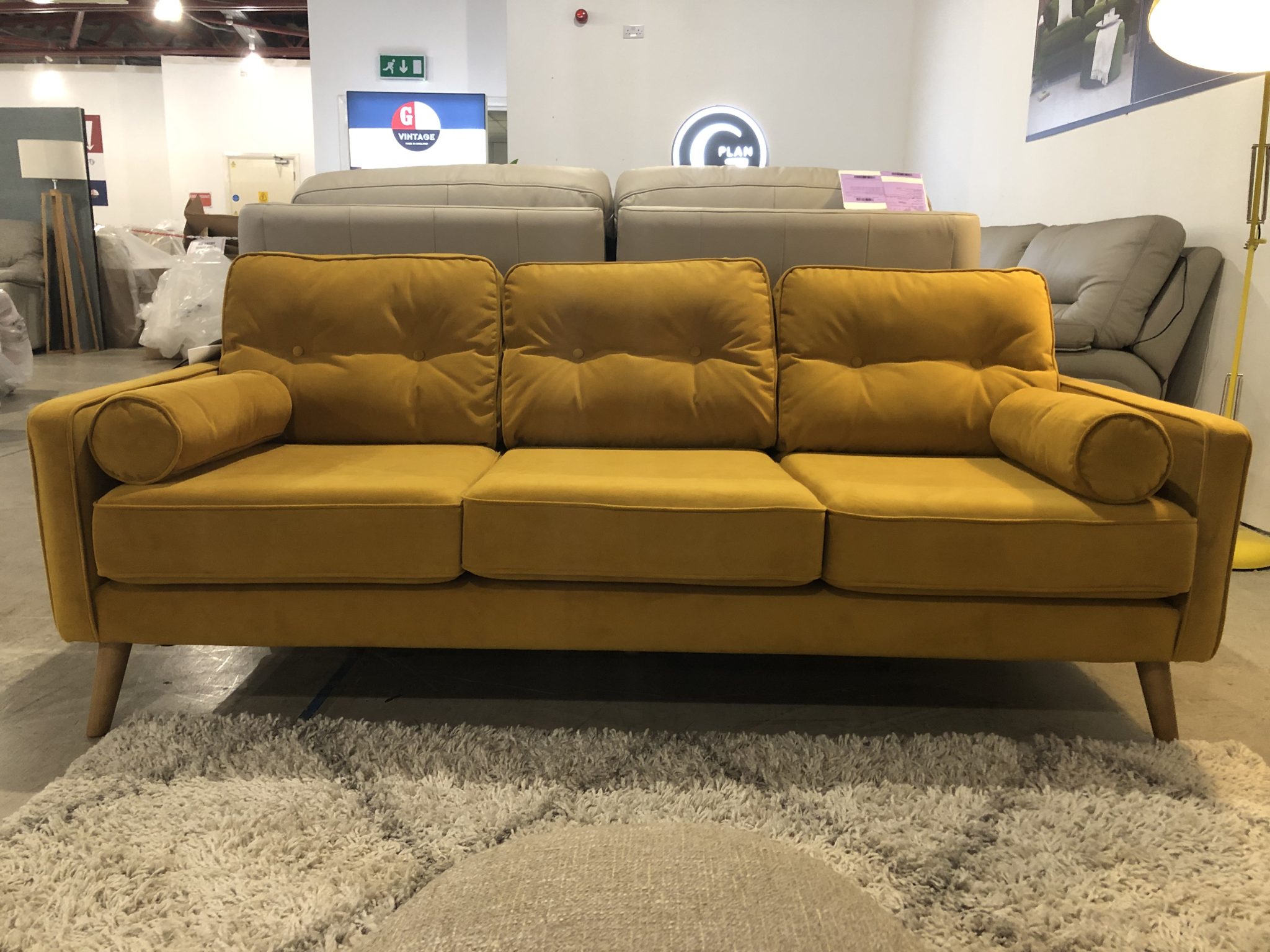 Image - 2026-09-16T151710.278 G Plan Vintage Edie 3 Seater Sofa in Plush Turmeric