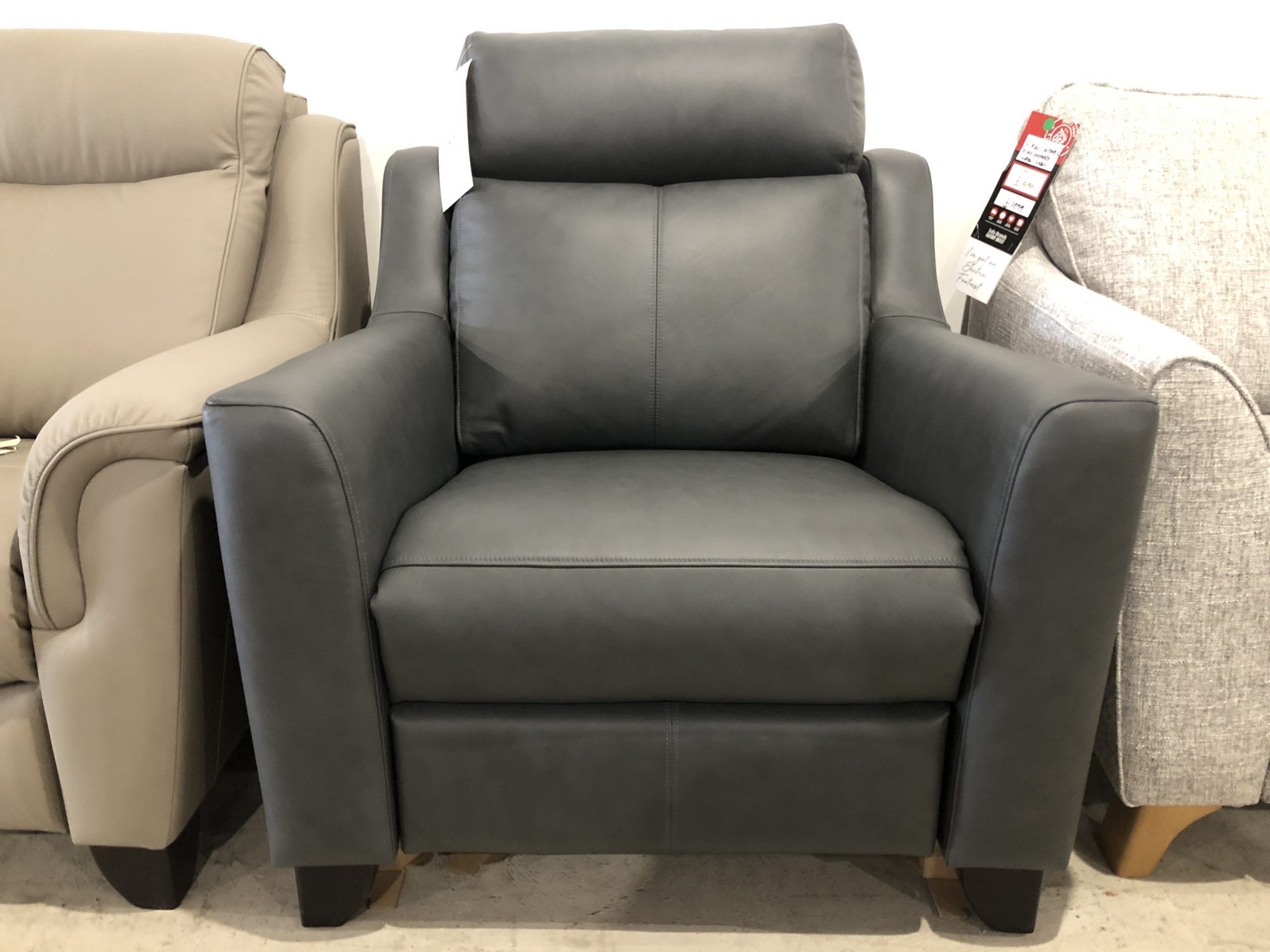 Image (54) Parker Knoll Bodella Chair with Electric Recliner in Cambridge Petrol Blue