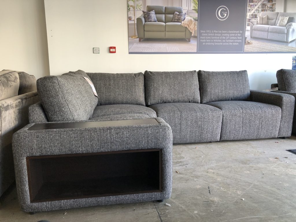G Plan Vintage Morley Corner Modular Sofa in Synergy Granite