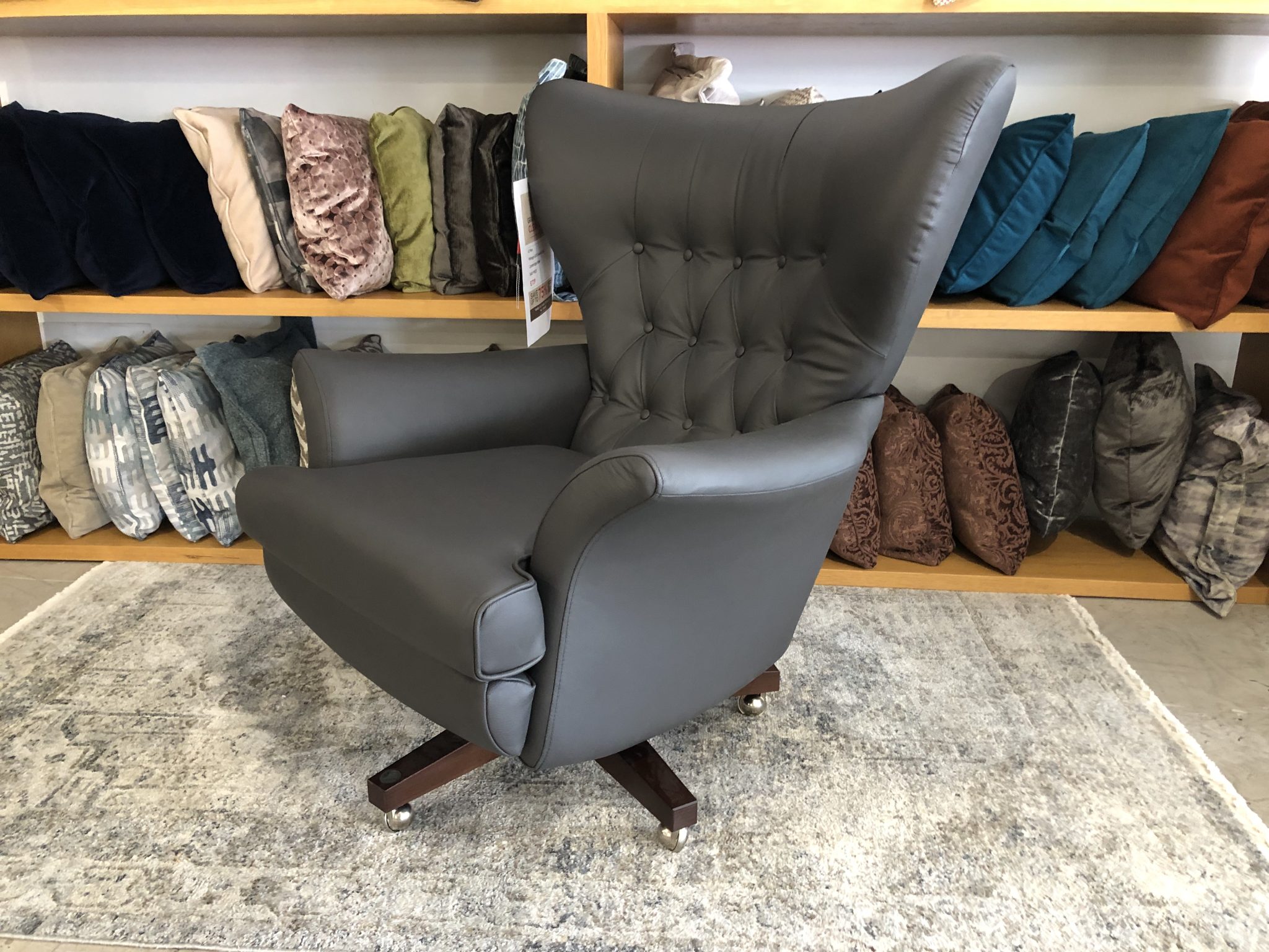 G Plan Vintage 62 Swivel Chair in Cambridge Slate