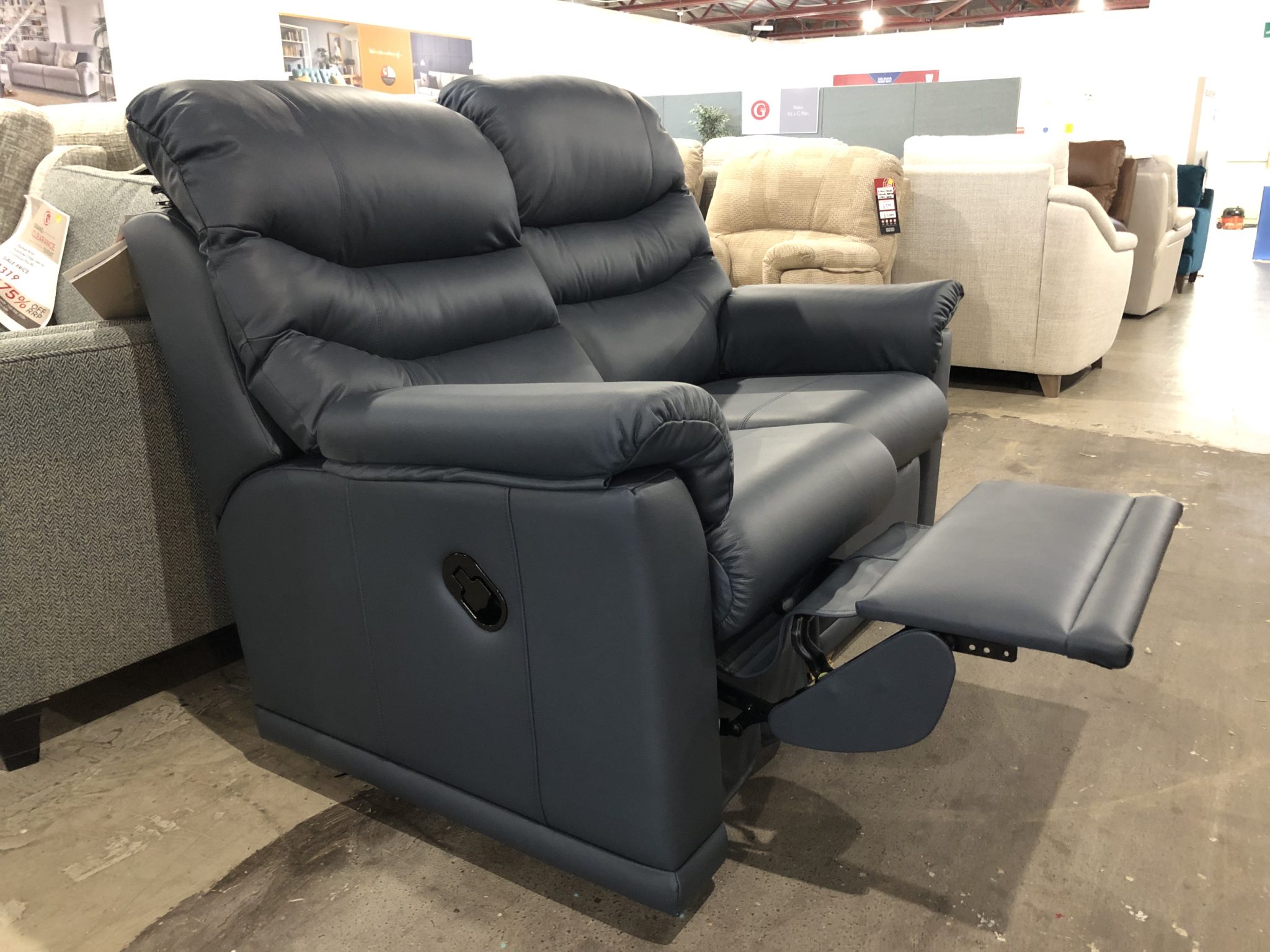 G Plan Malvern 2 seater manual recliner in Cambridge Navy