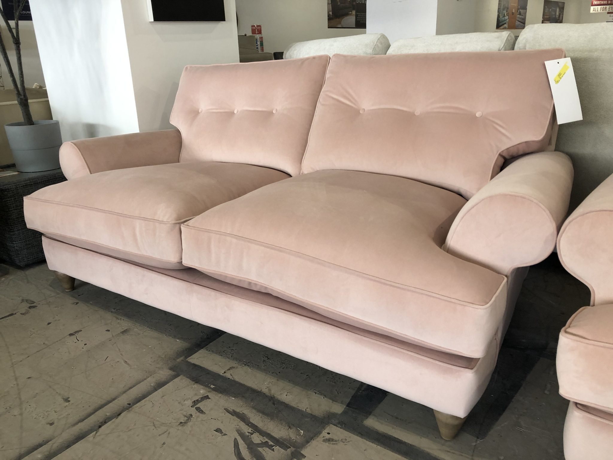 The Lounge Co. Bronwyn 3 Seater Sofa in Strawberry Milkshake