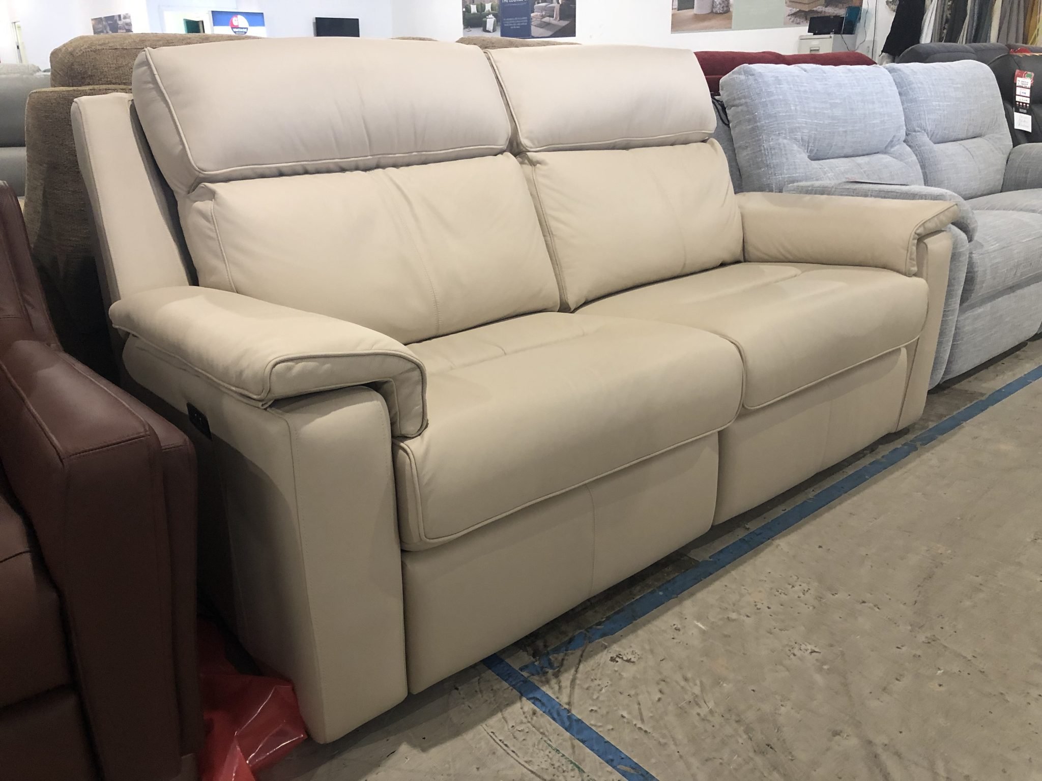 G Plan Ellis Large Sofa with Electric Headrest Lumbar in Cambridge Stone