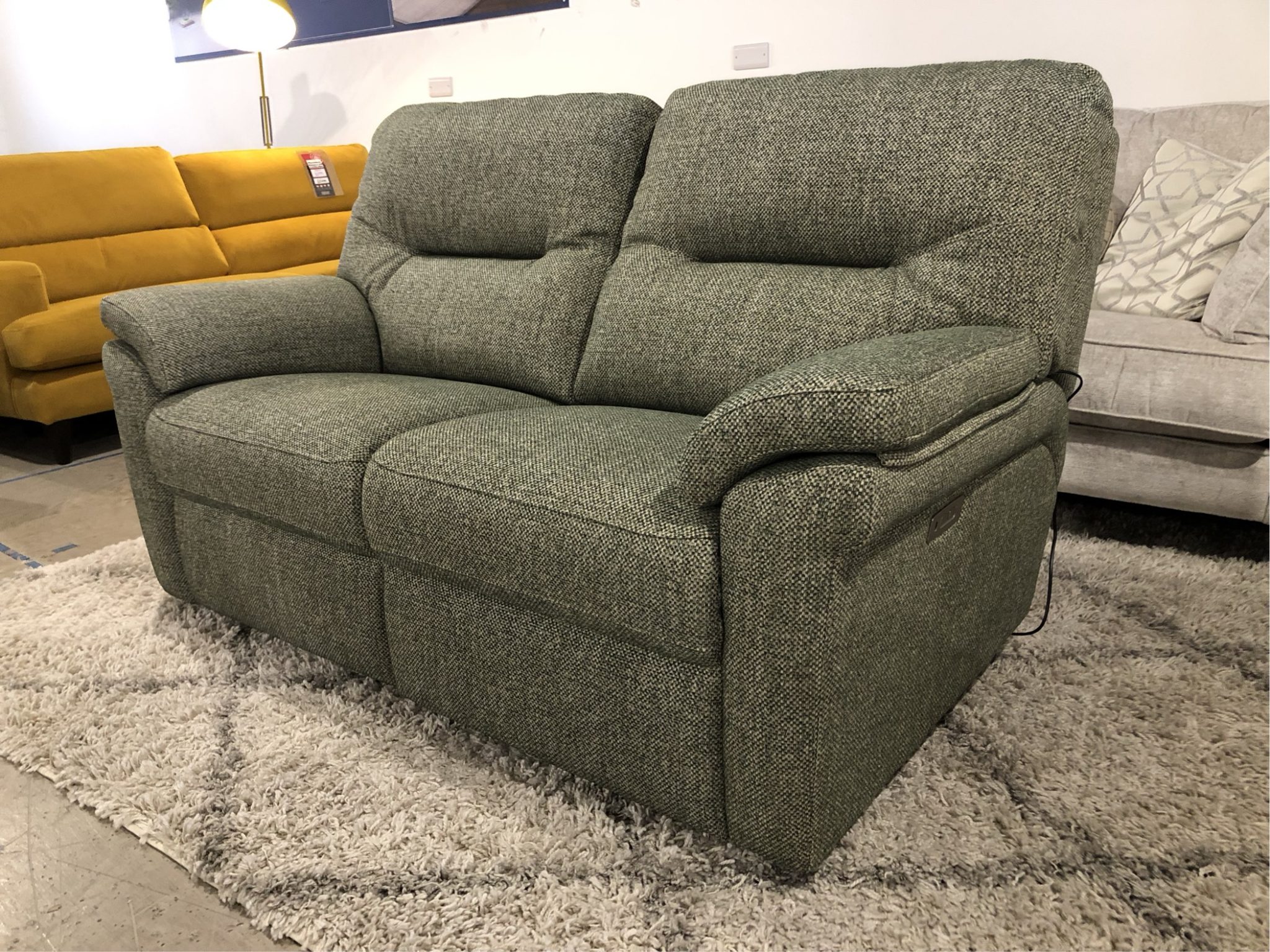G Plan Seattle 2.5 Seater Sofa electric recliner with lumbar in Borla Rustle