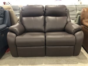G Plan Kingsbury 2 Seater Electric Recliner Sofa in Dark Brown Leather
