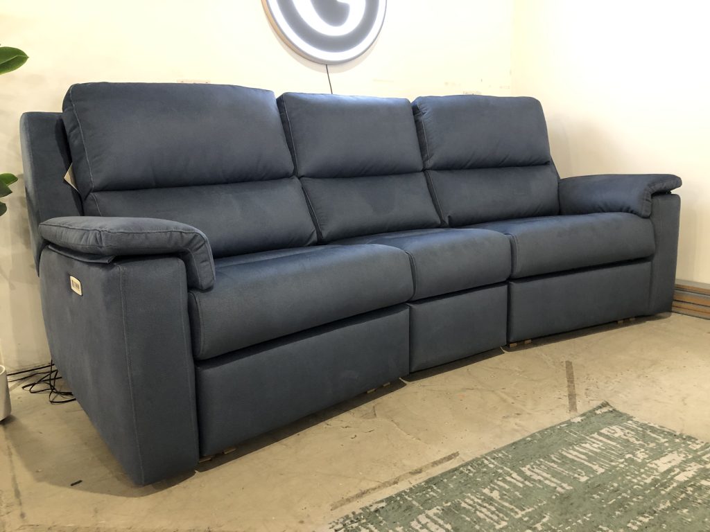 Image - 2026-09-09T114421.129 G Plan Harper Large Curved Sofa with Electric Recliner in Blue Fabric