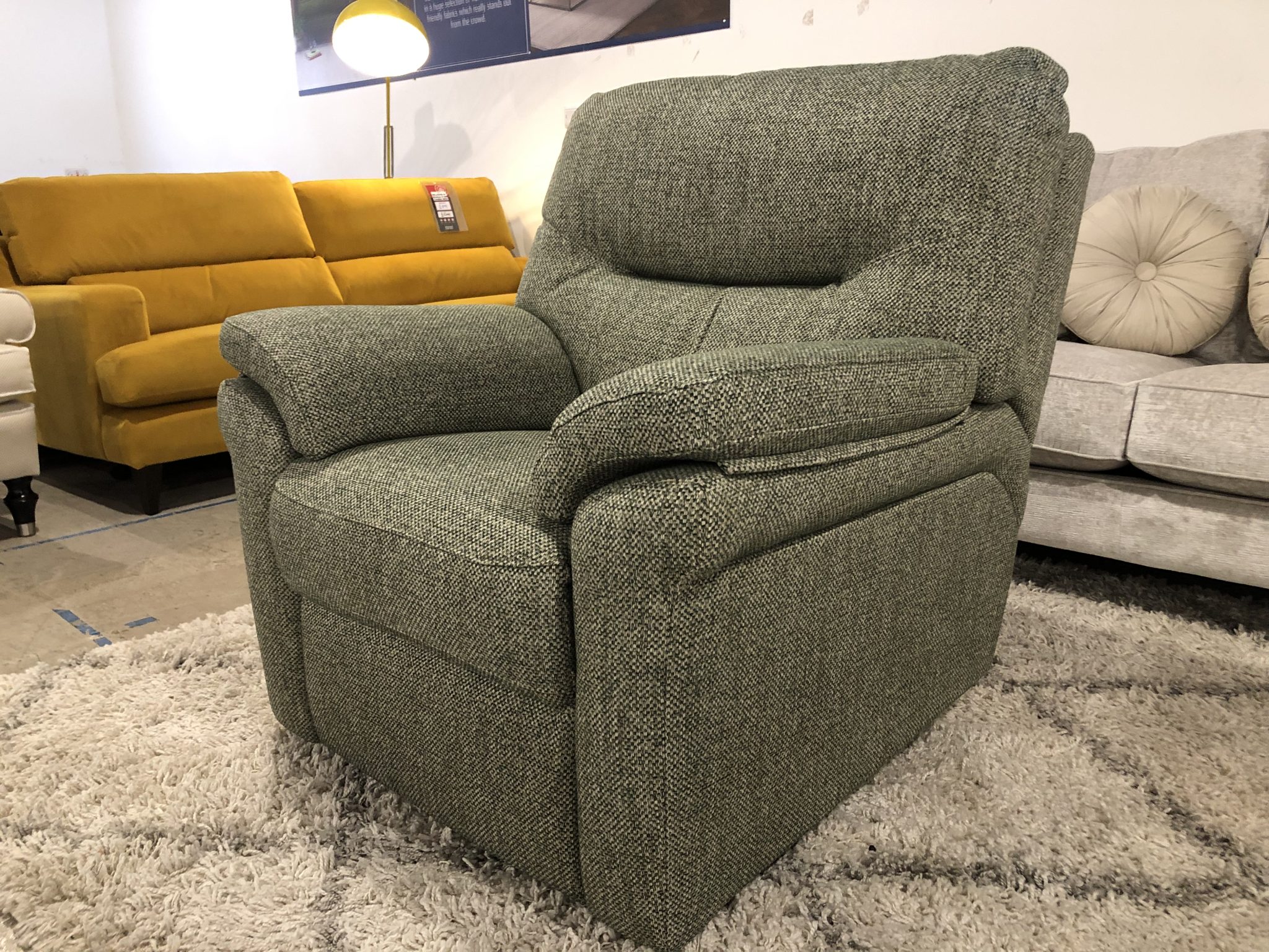 G Plan Seattle Armchair with electric recliner in Borla Rustle