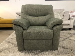 G Plan Seattle Armchair with electric recliner in Borla Rustle