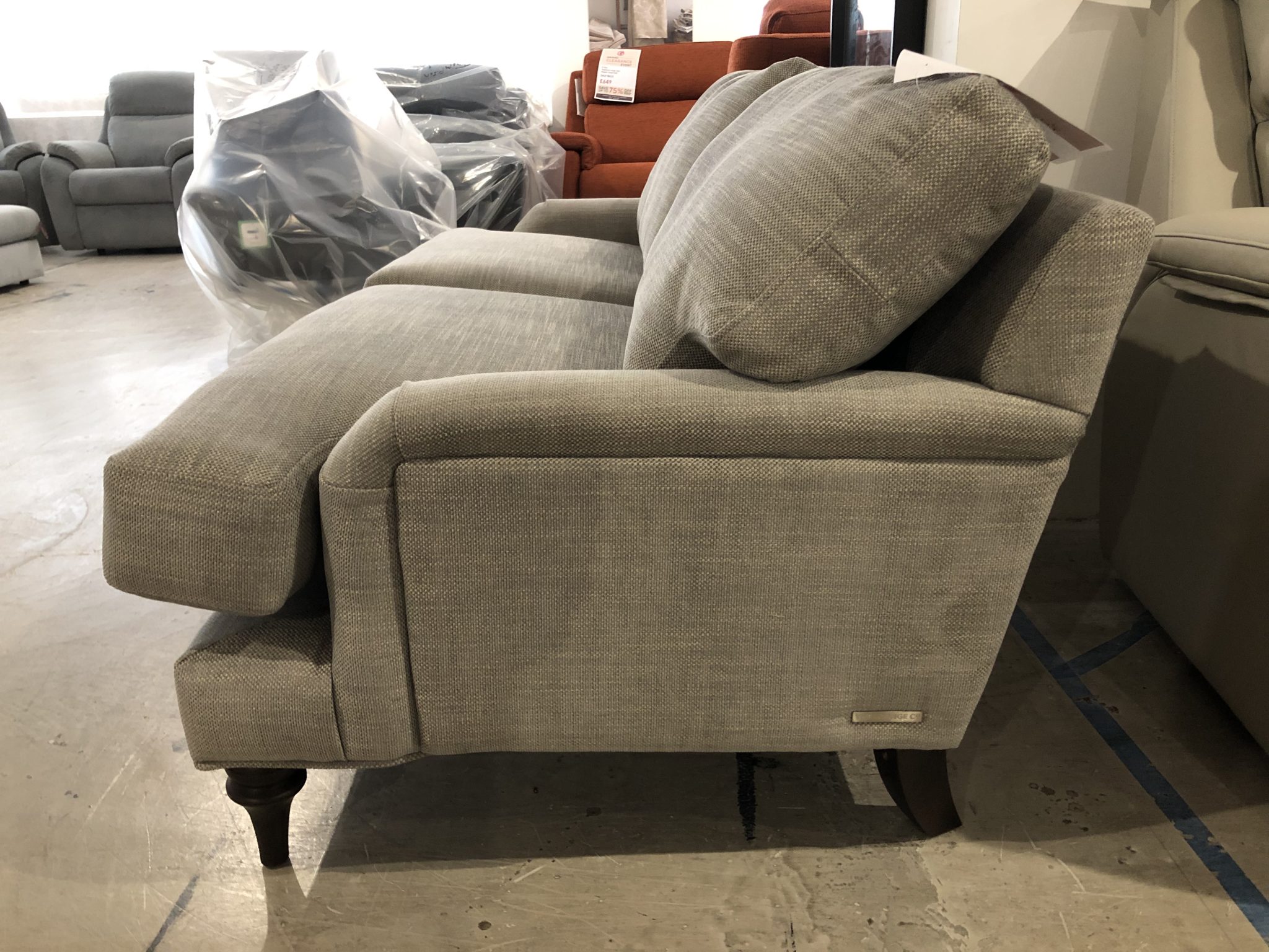 The Lounge Co. Rose 3 Seater in Pigeon Foot