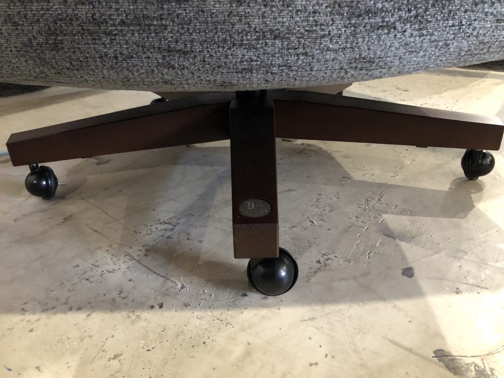 G Plan Vintage 62 Swivel Chair with Walnut Base
