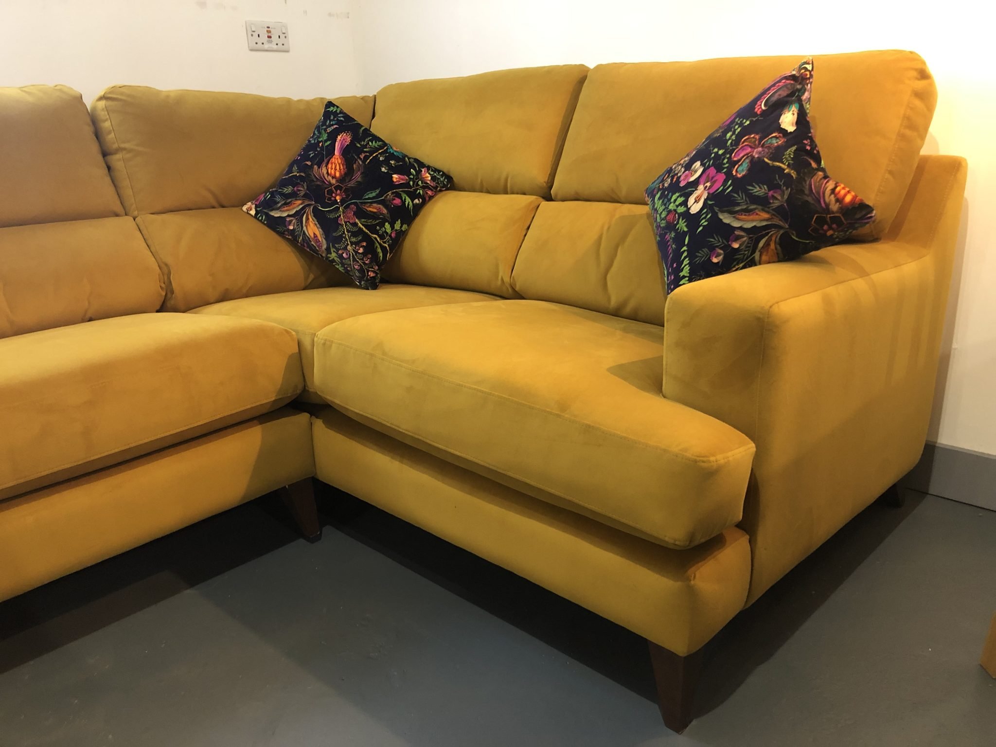 The Lounge Co. Romilly Corner Sofa in Plush Turmeric