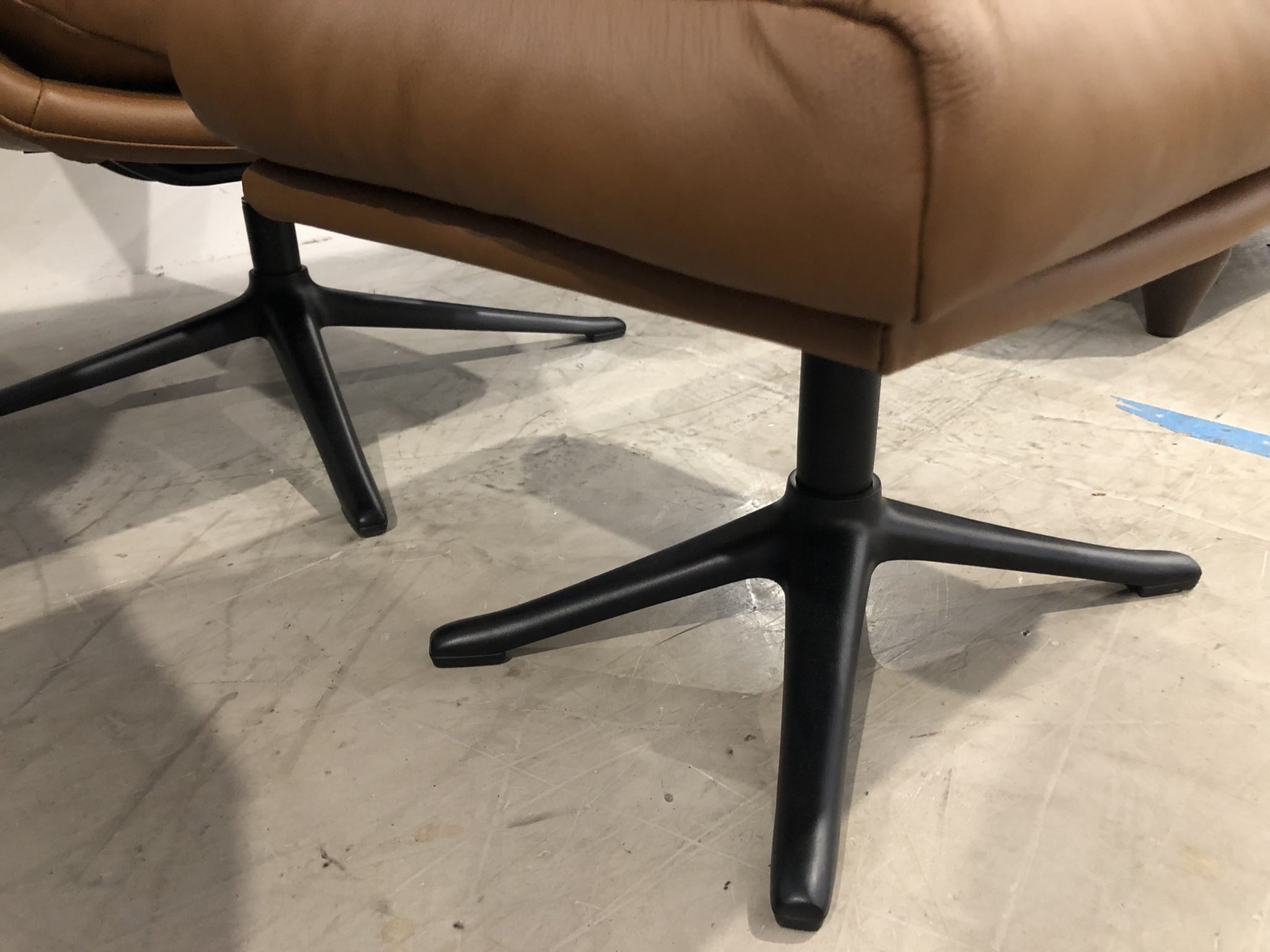 G Plan Actona Trento Chair and footrest in Cambridge Tan