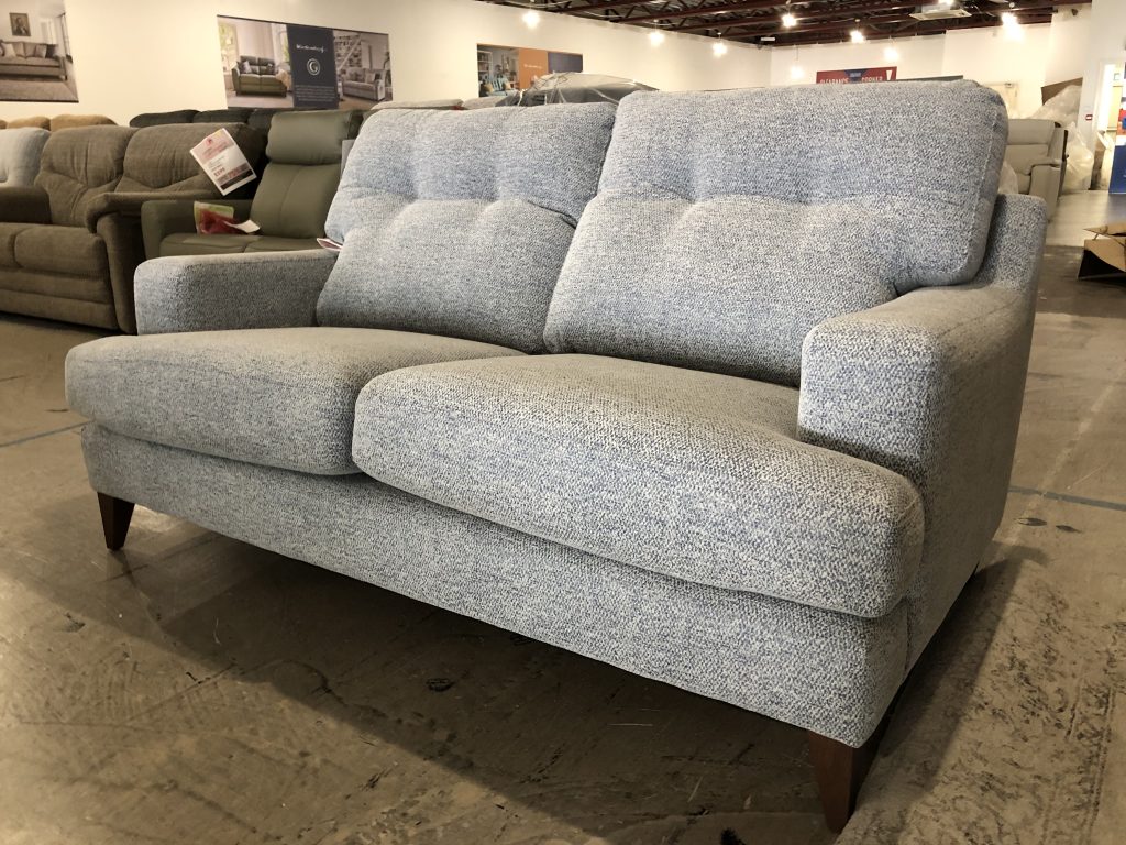 G Plan Vintage 72 Small Sofa in Stipple Azure