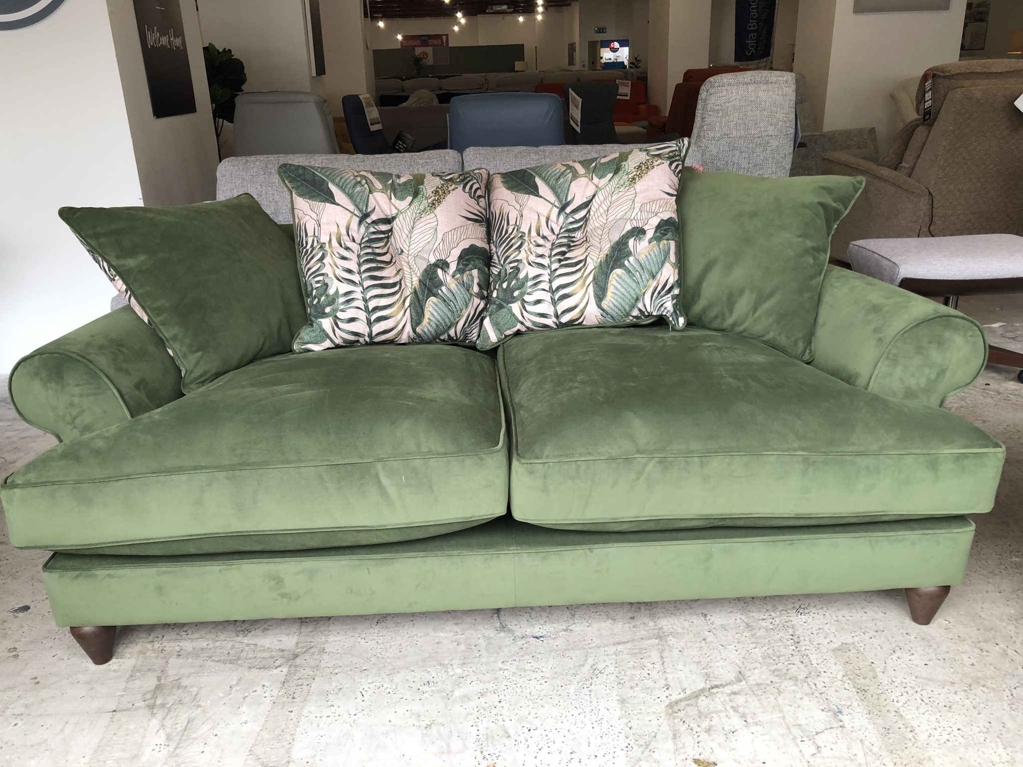 The Lounge Co. Bronwyn 3 Seater Sofa in Woodland Moss