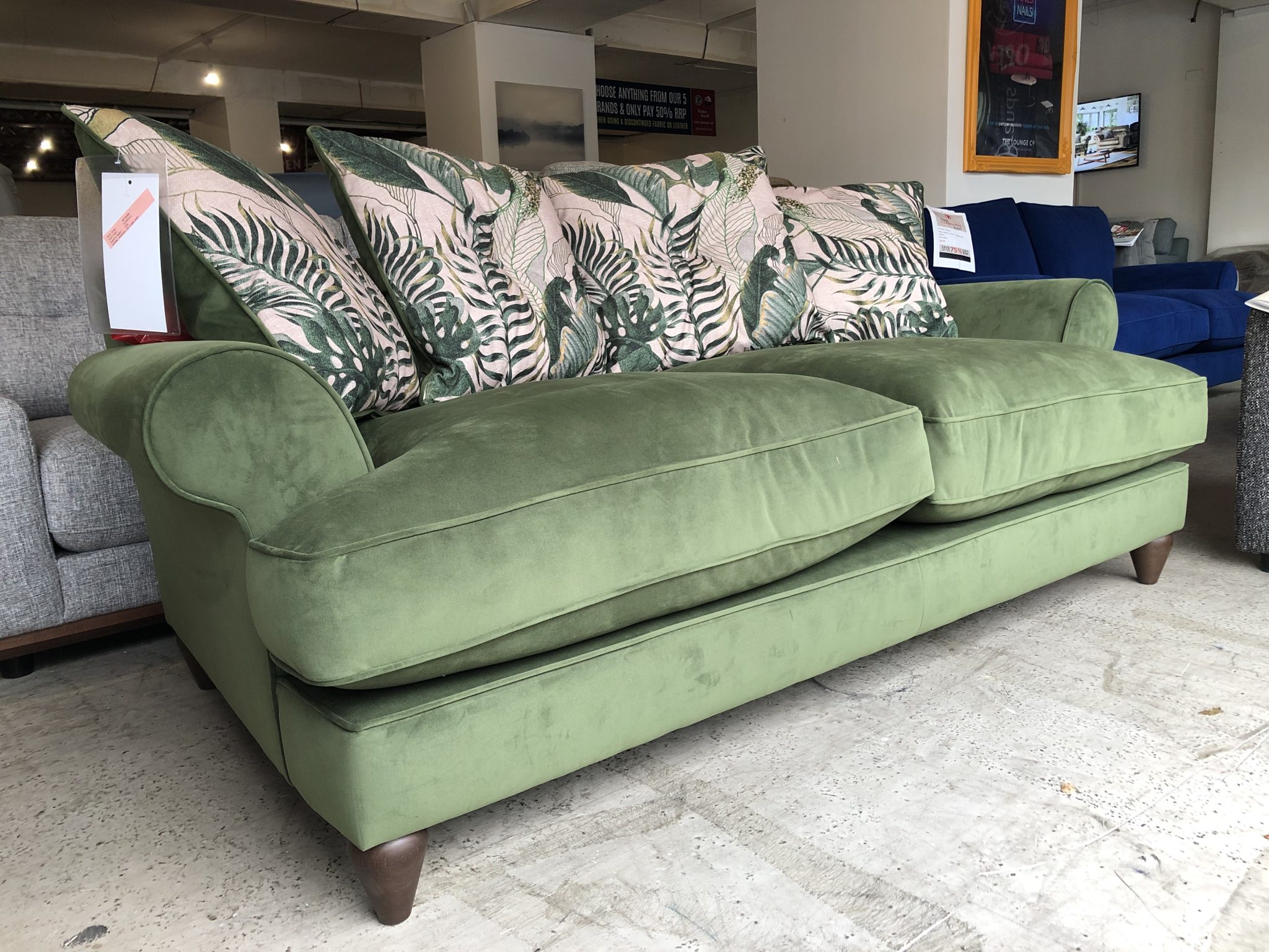 The Lounge Co. Bronwyn 3 Seater Sofa in Woodland Moss