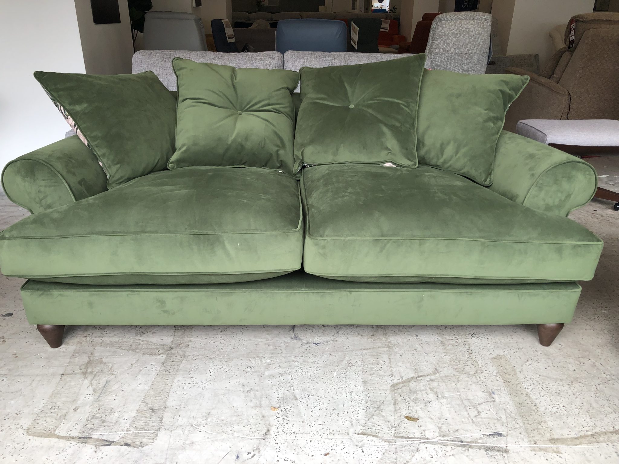 The Lounge Co. Bronwyn 3 Seater Sofa in Woodland Moss