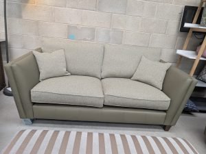 Parker Knoll Harlow Large 2 Seater Sofa in Leather Fabric Mix