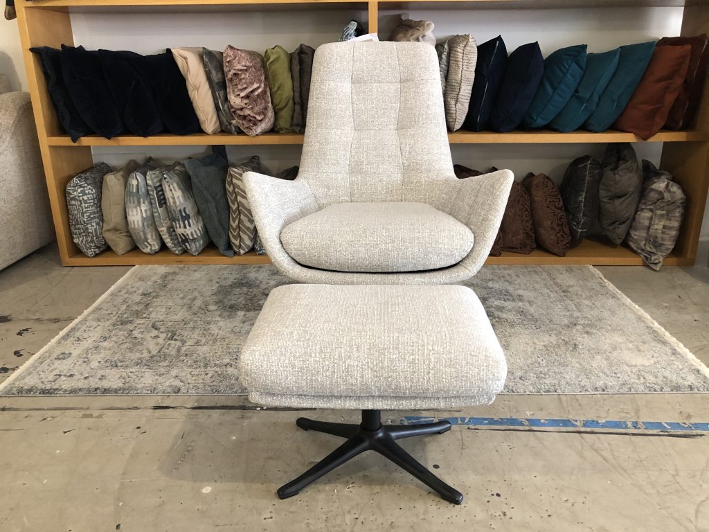 G Plan Swivel Armchair with Footrest