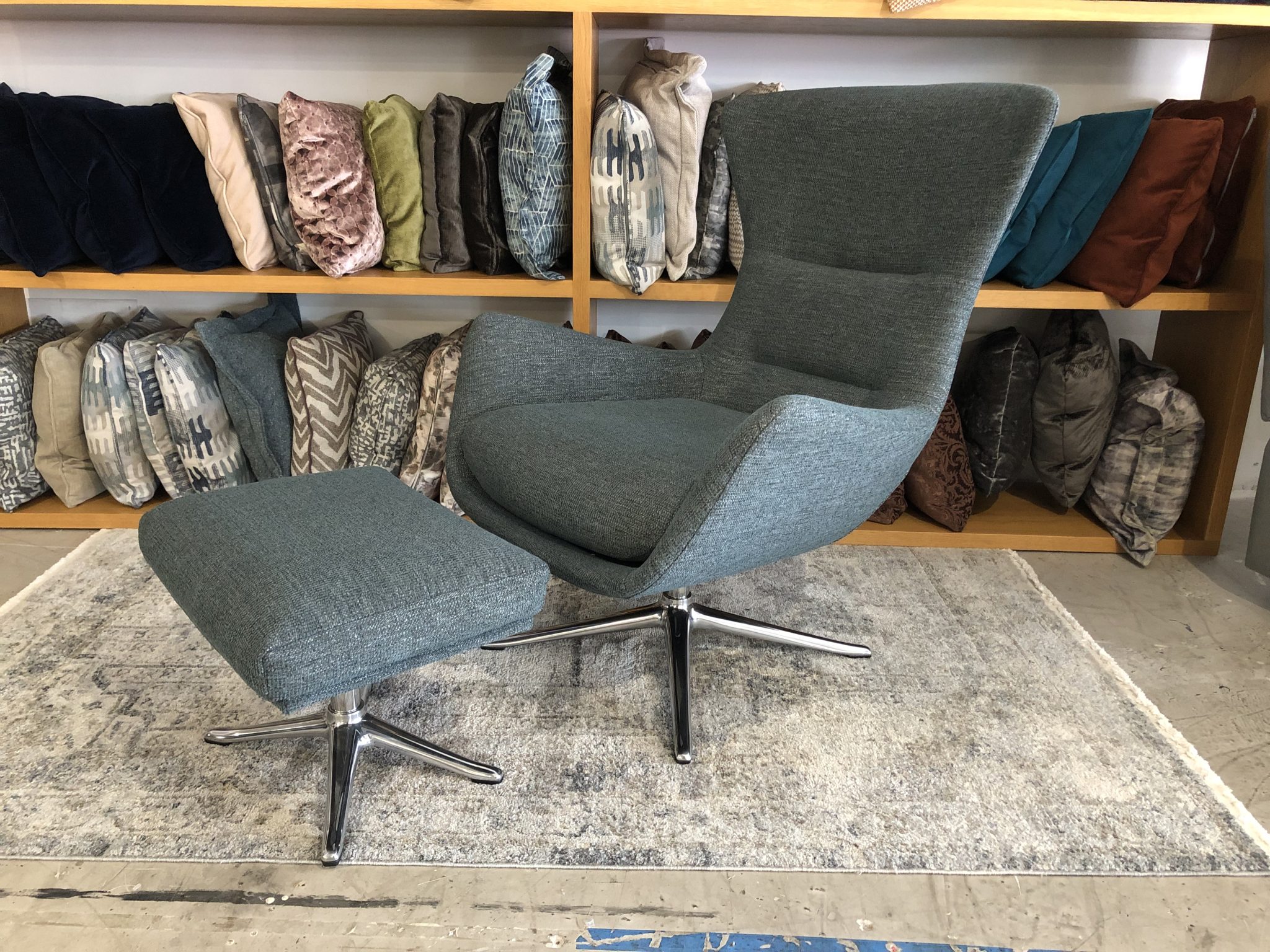 Image - 2026-08-07T100047.869 G Plan Swivel Armchair with Footrest in Green