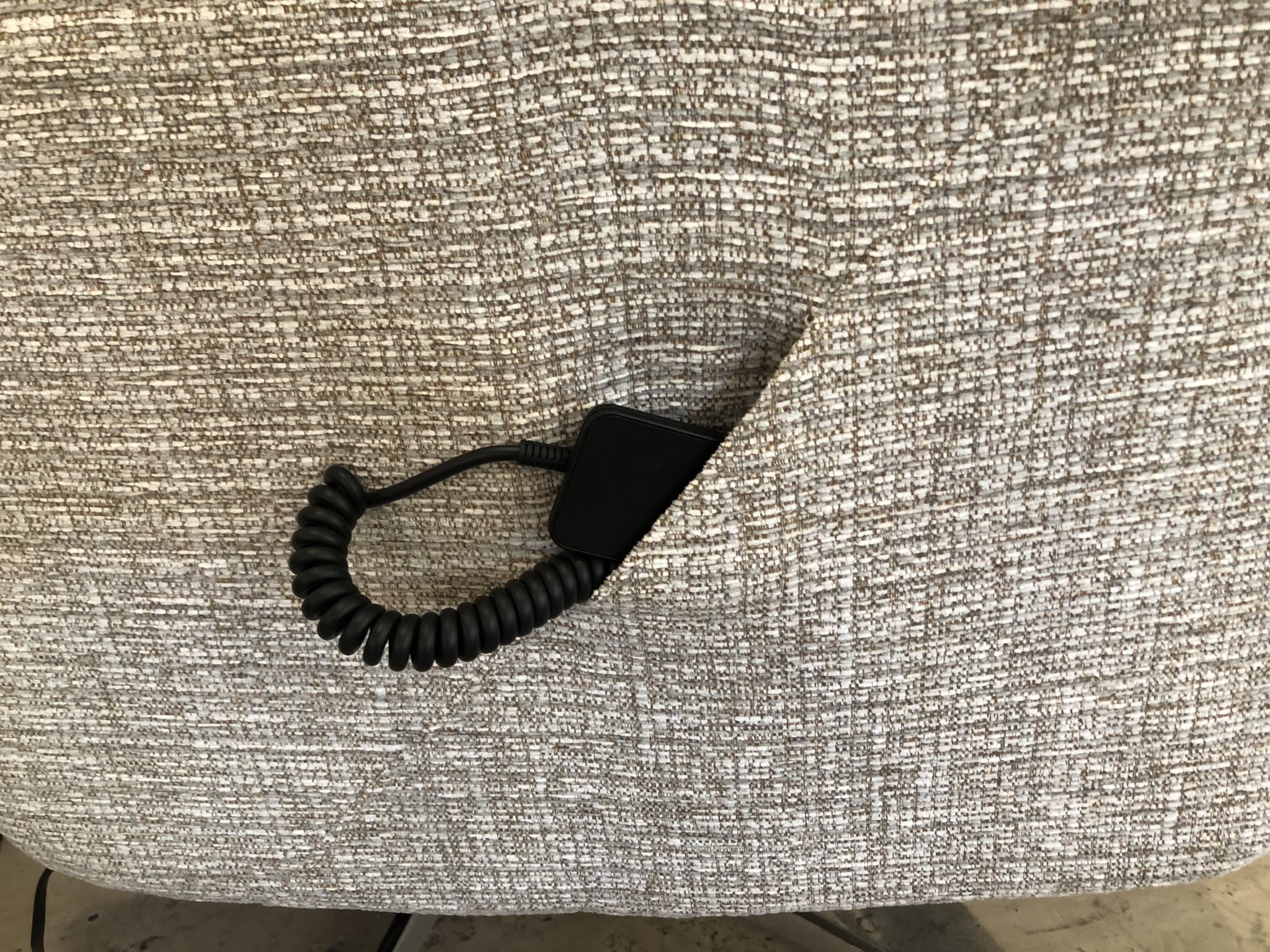 G Plan Odense Electric Rise Recline Headrest Lumbar Swivel Armchair in Loom Shale