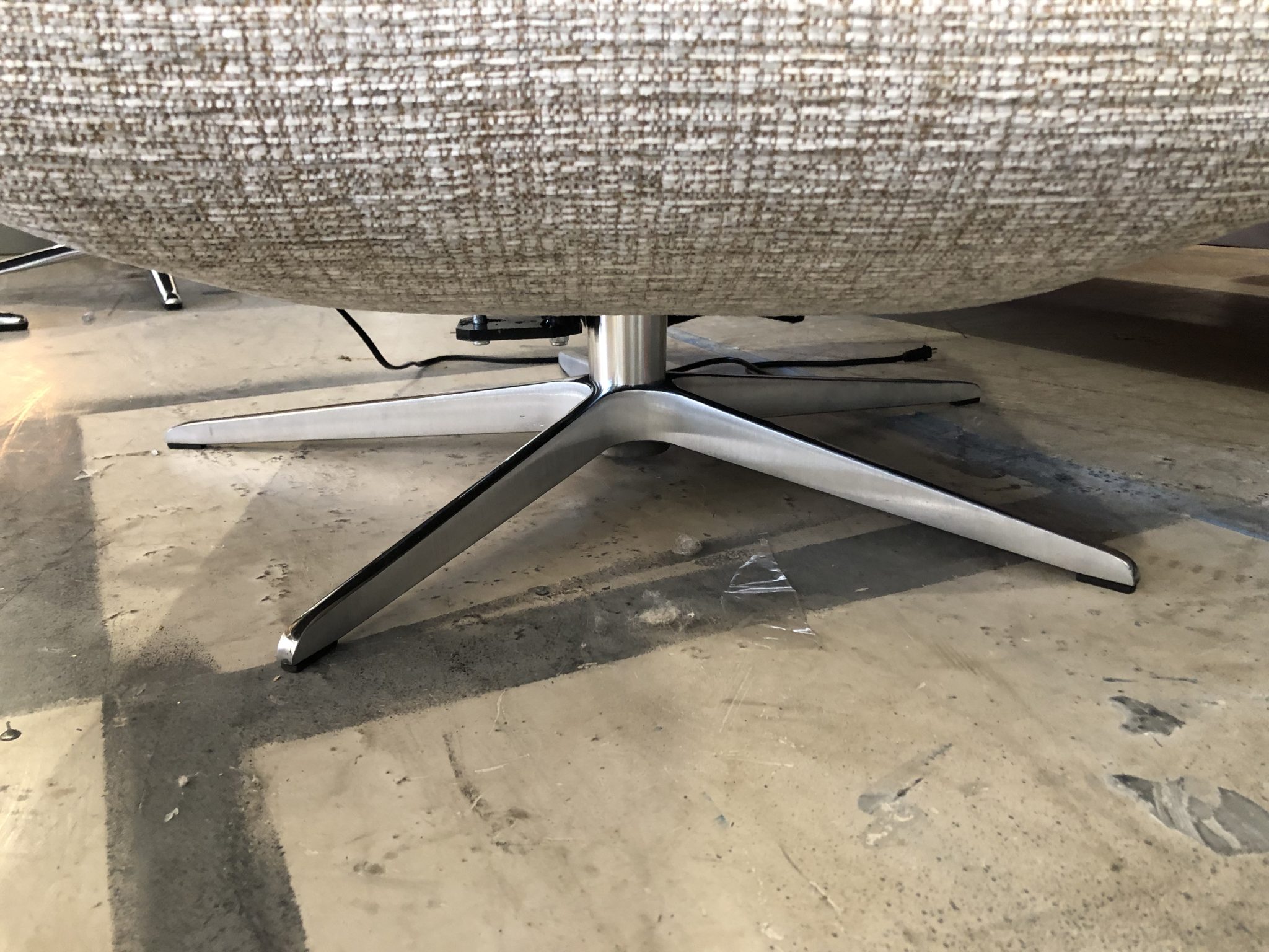 G Plan Odense Electric Rise Recline Headrest Lumbar Swivel Armchair in Loom Shale