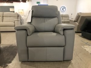 G Plan Thornbury Power Recliner Chair with Adjustable Head and Lumbar in Durham Steel