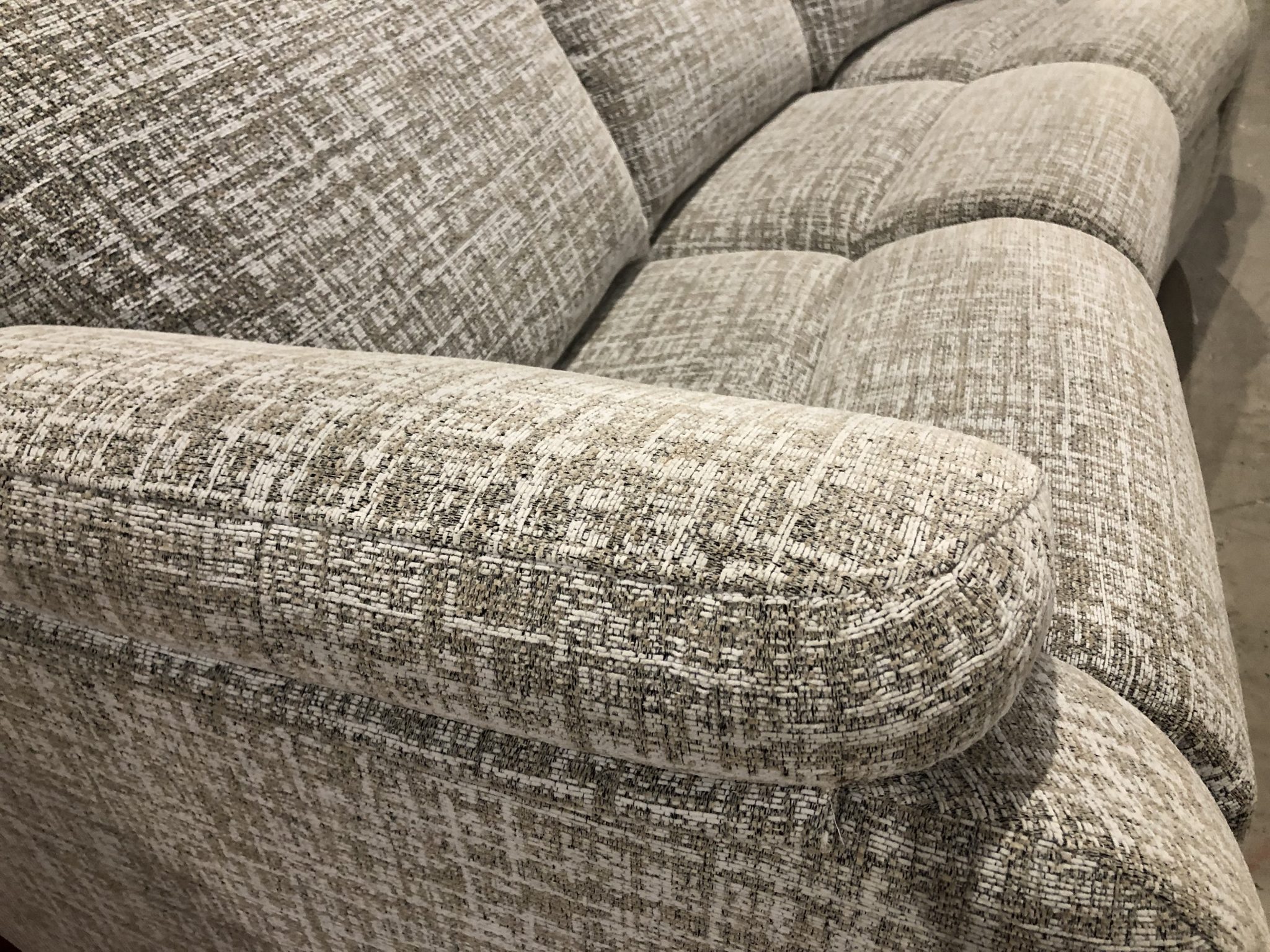 G Plan Kingsbury Curved 3 Seater Sofa in Shore Oatmeal