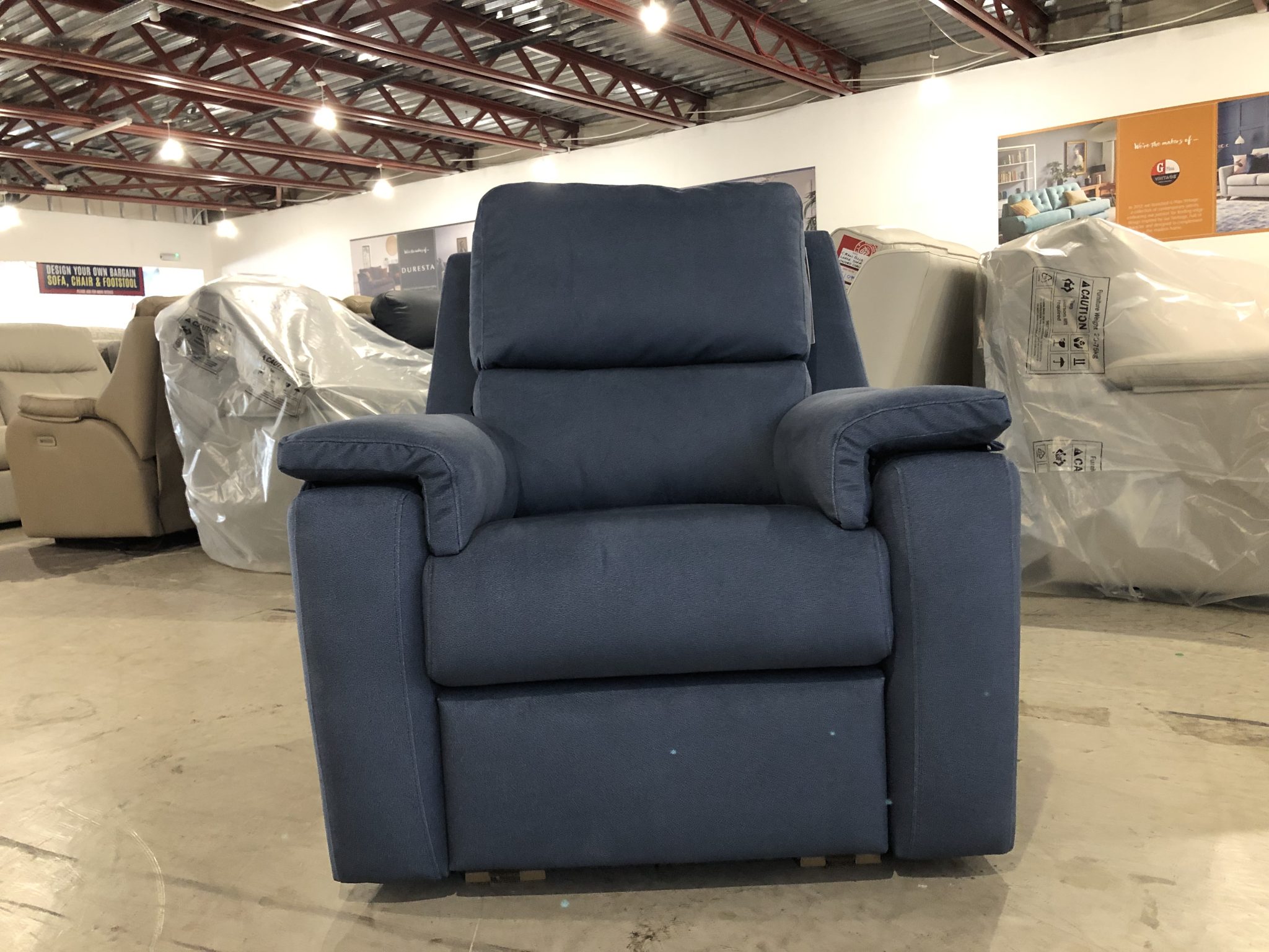 Image - 2026-09-09T114419.086 G Plan Thornbury Power Recliner Chair with in Blue Fabric