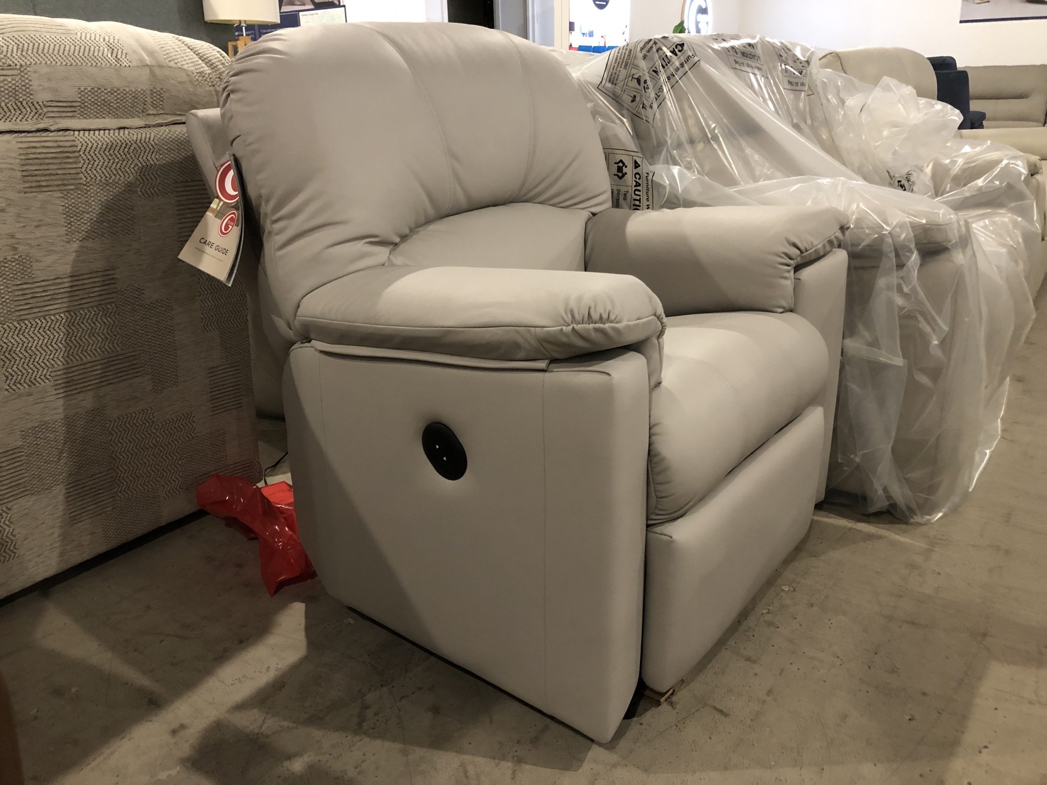 G Plan Chloe Electric Recliner Chair in Oxford Light Grey