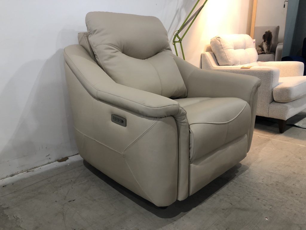 G Plan Olivia Power Recliner Chair with Adjustable Head and Lumbar in Cambridge Stone