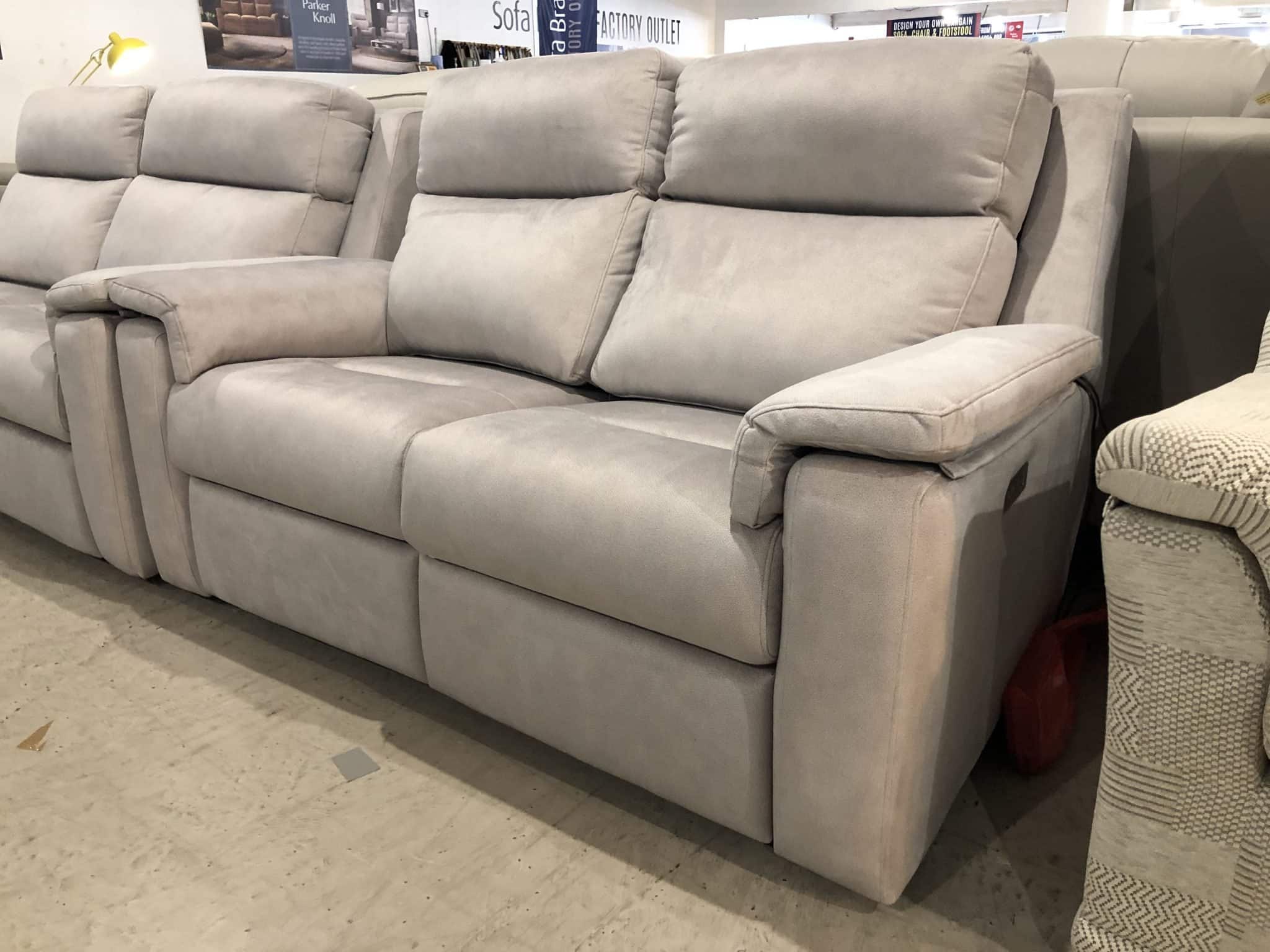 G Plan Thornbury Small Sofa with Electric Recliner in Stingray Platinum