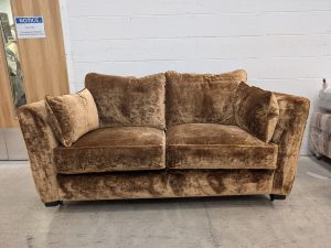 Duresta Maxime Medium Sofa in Rembrandt Velvet Gold Orchre