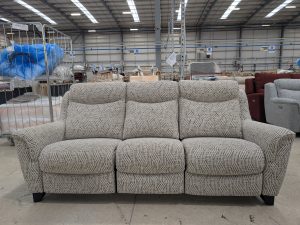 Parker Knoll Manhattan 3 Seater Power Recliner Sofa with Power Headrest , Lumbar and Heat in Anza Sepia