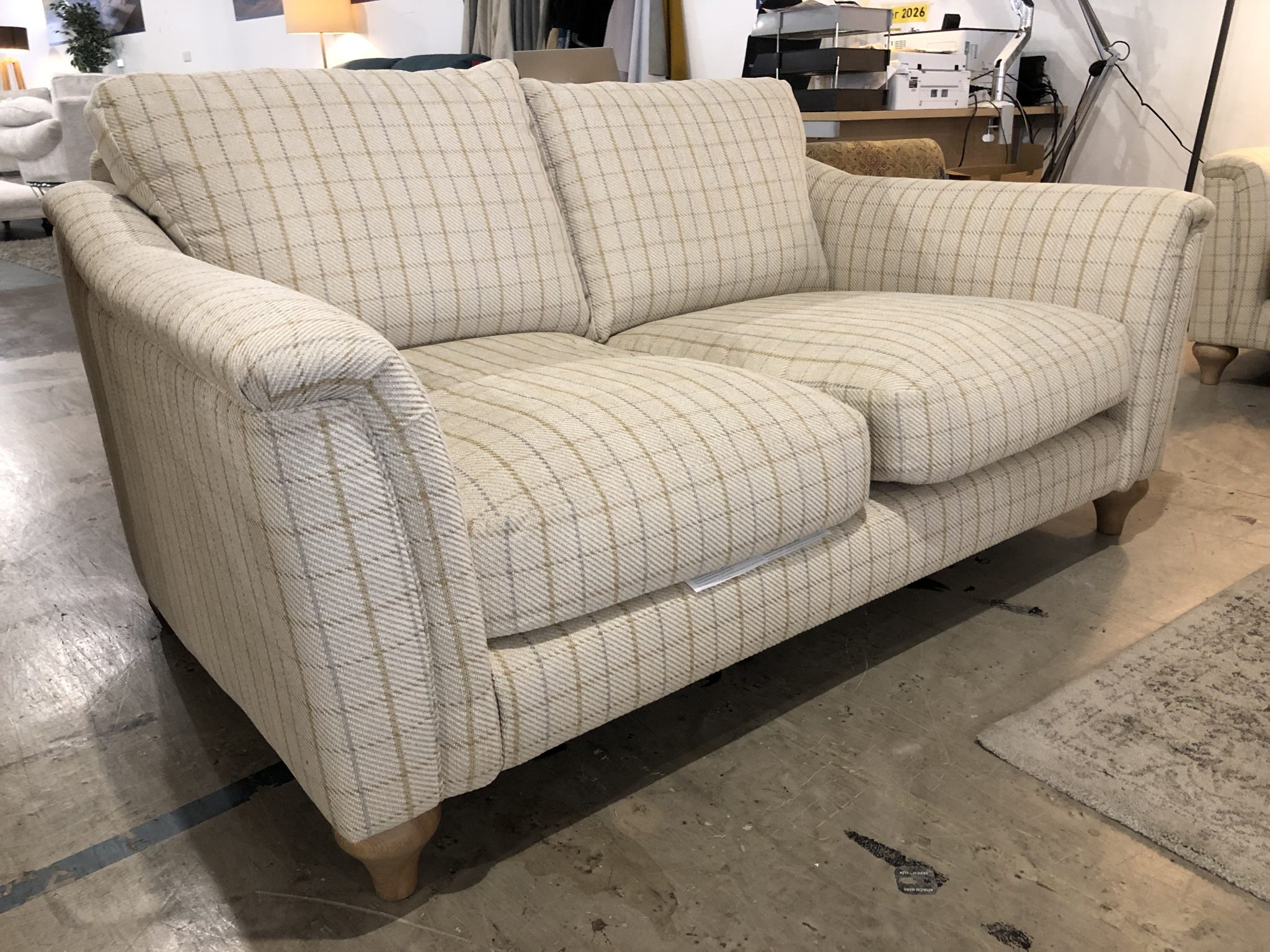Parker Knoll Bromley Medium Sofa in cream check