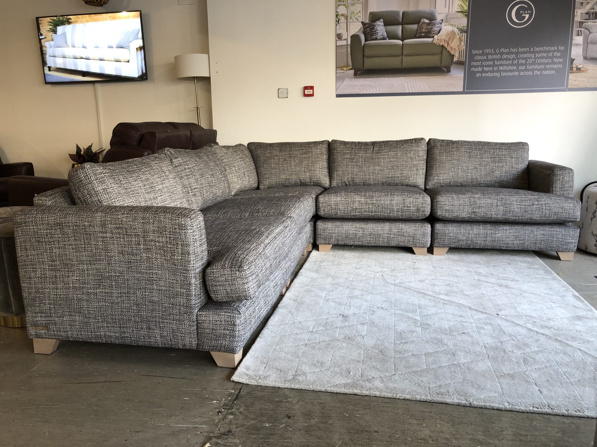 The Lounge Co. Lola Large Corner Sofa in Bitter Chocolate